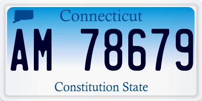 CT license plate AM78679