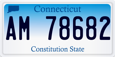 CT license plate AM78682