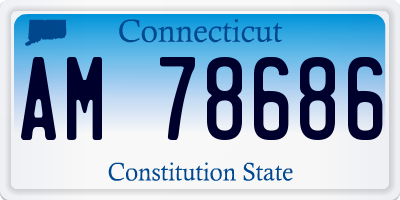 CT license plate AM78686