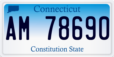 CT license plate AM78690
