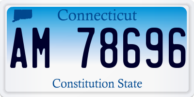 CT license plate AM78696