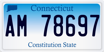 CT license plate AM78697