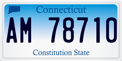 CT license plate AM78710