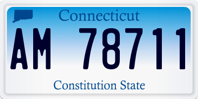 CT license plate AM78711