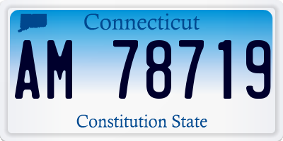 CT license plate AM78719