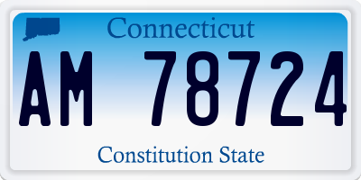 CT license plate AM78724
