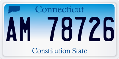 CT license plate AM78726