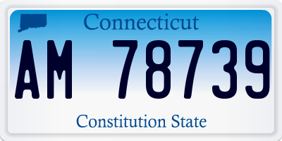 CT license plate AM78739