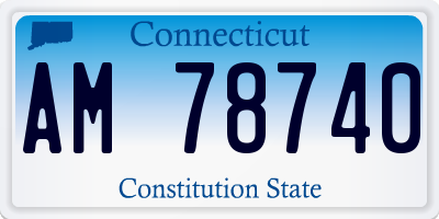 CT license plate AM78740