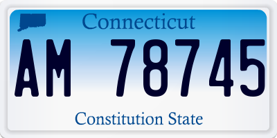 CT license plate AM78745