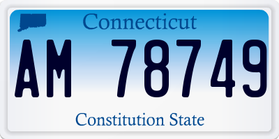 CT license plate AM78749