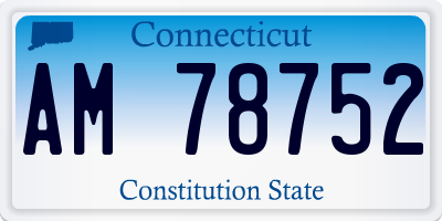 CT license plate AM78752