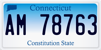 CT license plate AM78763