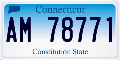 CT license plate AM78771