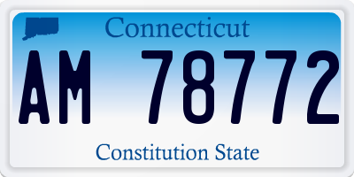 CT license plate AM78772