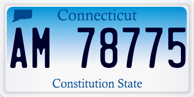 CT license plate AM78775