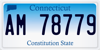 CT license plate AM78779