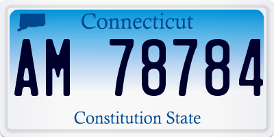 CT license plate AM78784
