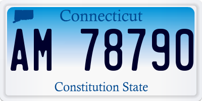 CT license plate AM78790