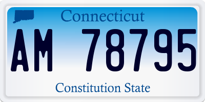 CT license plate AM78795