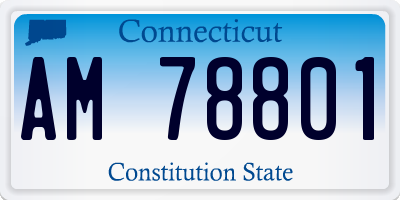 CT license plate AM78801