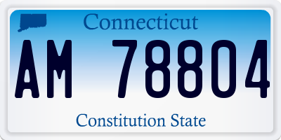 CT license plate AM78804