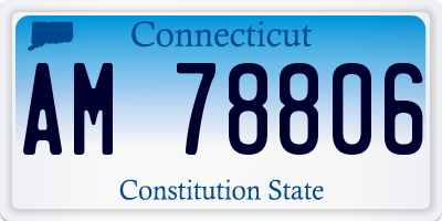 CT license plate AM78806
