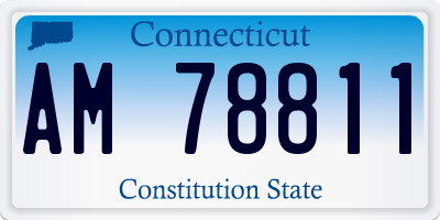 CT license plate AM78811