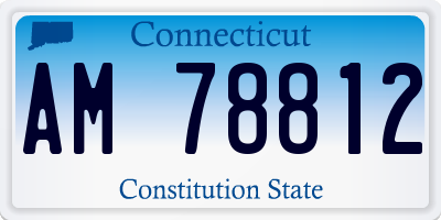 CT license plate AM78812