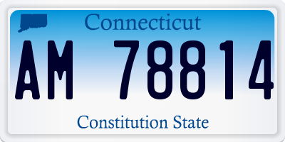 CT license plate AM78814