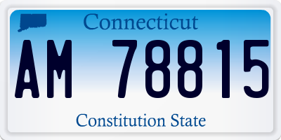 CT license plate AM78815