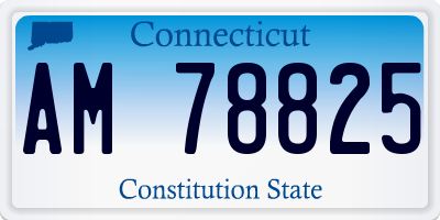 CT license plate AM78825