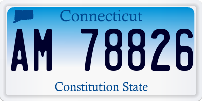 CT license plate AM78826