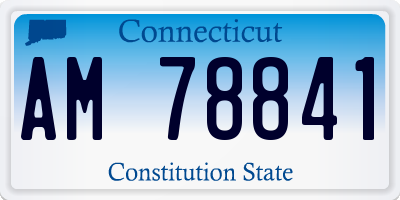 CT license plate AM78841