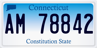 CT license plate AM78842