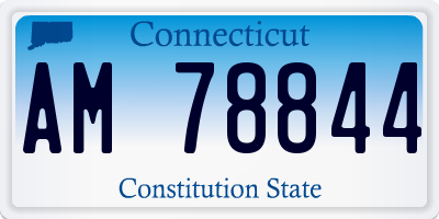 CT license plate AM78844
