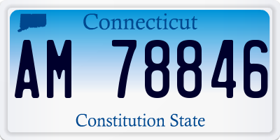 CT license plate AM78846