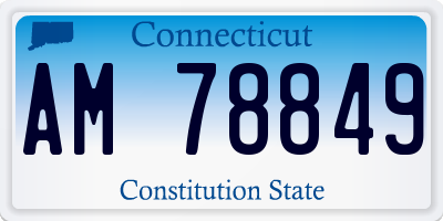CT license plate AM78849