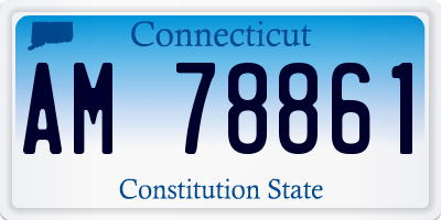 CT license plate AM78861
