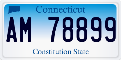 CT license plate AM78899