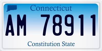 CT license plate AM78911