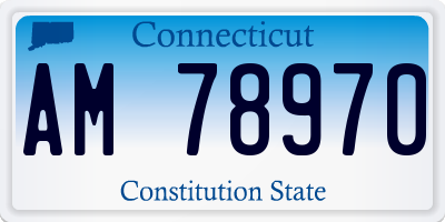 CT license plate AM78970