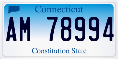 CT license plate AM78994
