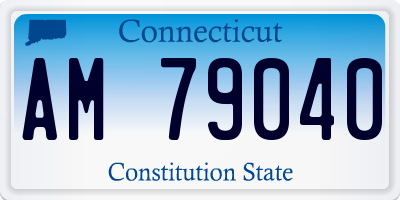 CT license plate AM79040