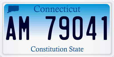 CT license plate AM79041
