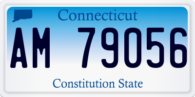 CT license plate AM79056