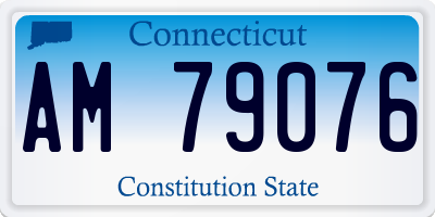 CT license plate AM79076