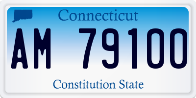 CT license plate AM79100