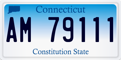 CT license plate AM79111