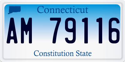 CT license plate AM79116
